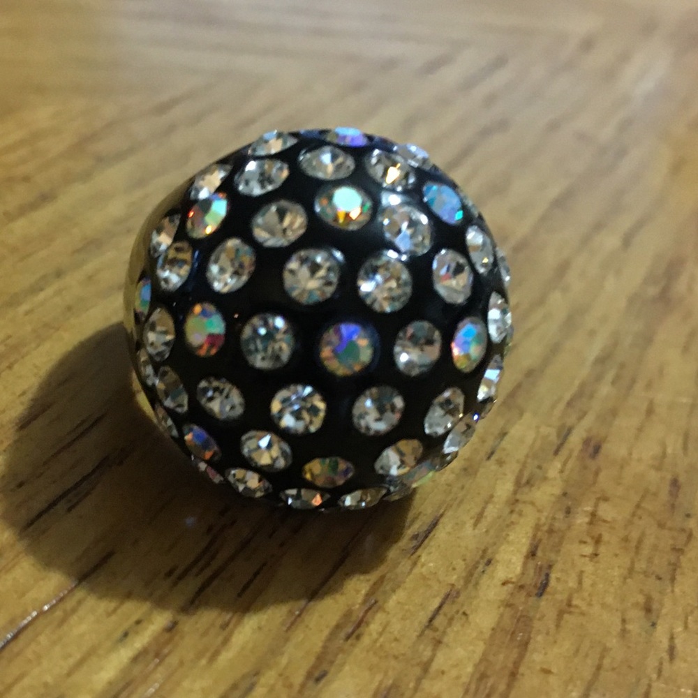 Vintage Aurora borealis Dome Crystal Ring